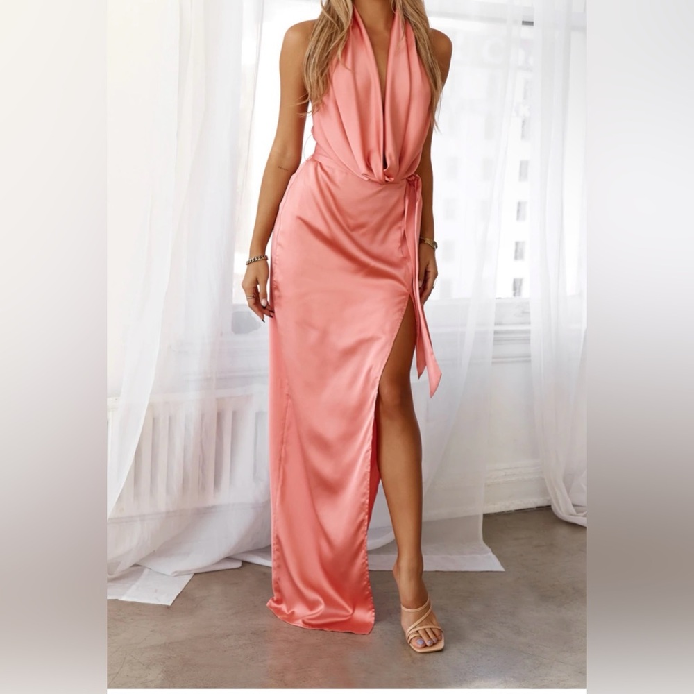 Dramatic Cowl Neck Dress